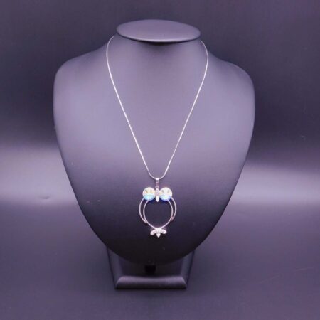 Náhrdelník s komponentem Swarovski® Sova z drátku AB