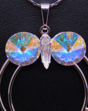 Náhrdelník s komponentem Swarovski® Sova z drátku AB