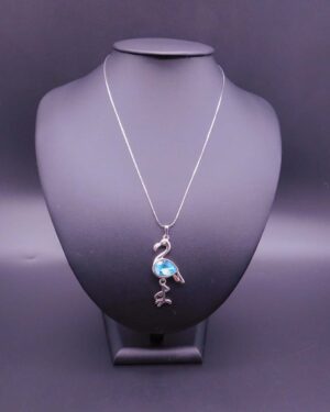 Náhrdelník s komponentem Swarovski® Plameňák Aquamarin