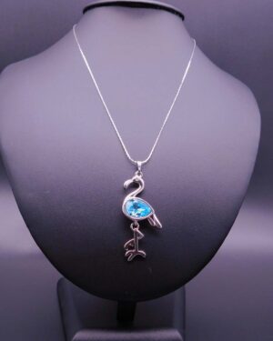 Náhrdelník s komponentem Swarovski® Plameňák Aquamarin