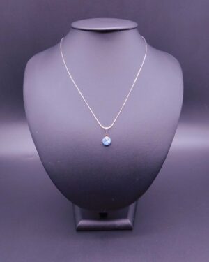 Náhrdelník s komponentem Swarovski® Rivoli vel. 8 Light saphire