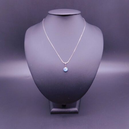 Náhrdelník s komponentem Swarovski® Rivoli vel. 8 Light saphire
