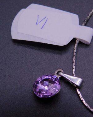 Náhrdelník s komponentem Swarovski® Rivoli vel. 8 Violet