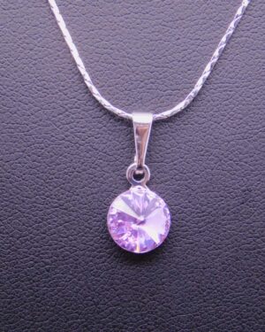 Náhrdelník s komponentem Swarovski® Rivoli vel. 8 Violet