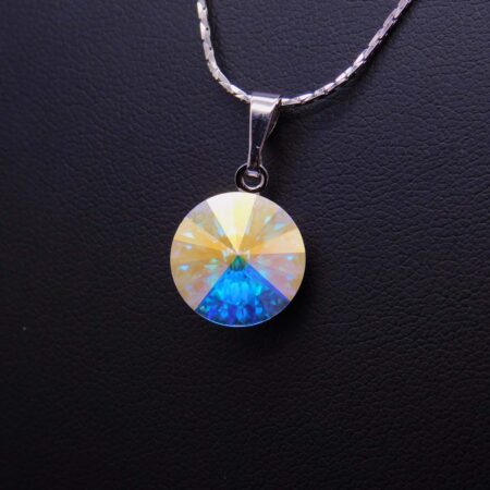 Náhrdelník s komponentem Swarovski® Rivoli vel. 12 AB - Obrázek 4