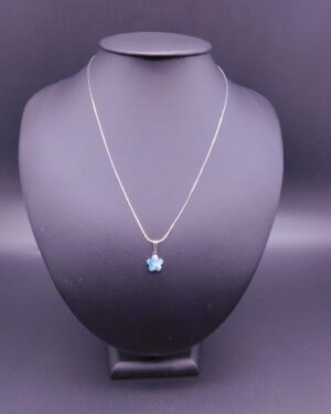 Náhrdelník s komponentem Swarovski® Pomněnka vel. 10 Aquamarine