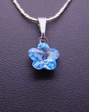 Náhrdelník s komponentem Swarovski® Pomněnka vel. 10 Aquamarine