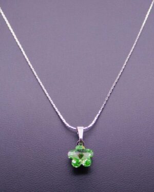 Náhrdelník s komponentem Swarovski® Pomněnka vel. 10 Peridot