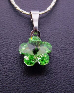 Náhrdelník s komponentem Swarovski® Pomněnka vel. 10 Peridot