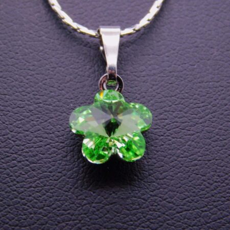 Náhrdelník s komponentem Swarovski® Pomněnka vel. 10 Peridot - Obrázek 3