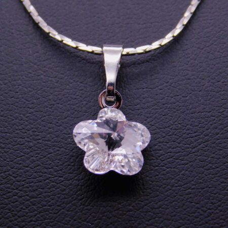 Náhrdelník s komponentem Swarovski® Pomněnka vel. 10 Crystal - Obrázek 2