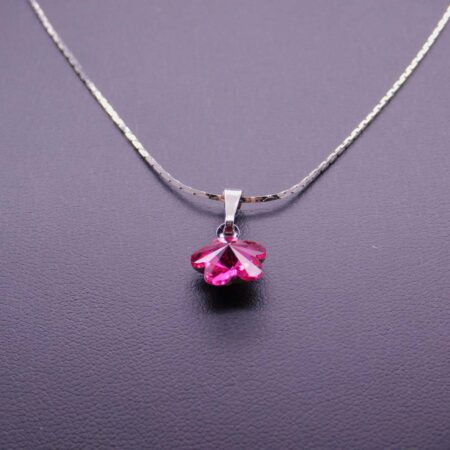 Náhrdelník s komponentem Swarovski® Pomněnka vel. 10 Fuchsia - Obrázek 4