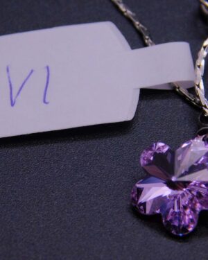 Náhrdelník s komponentem Swarovski® Pomněnka vel. 10 Violet
