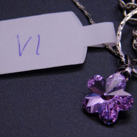 Náhrdelník s komponentem Swarovski® Pomněnka vel. 10 Violet - Obrázek 2
