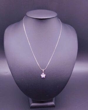 Náhrdelník s komponentem Swarovski® Pomněnka vel. 10 Violet