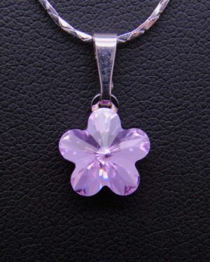 Náhrdelník s komponentem Swarovski® Pomněnka vel. 10 Violet
