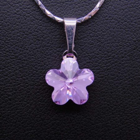 Náhrdelník s komponentem Swarovski® Pomněnka vel. 10 Violet - Obrázek 4