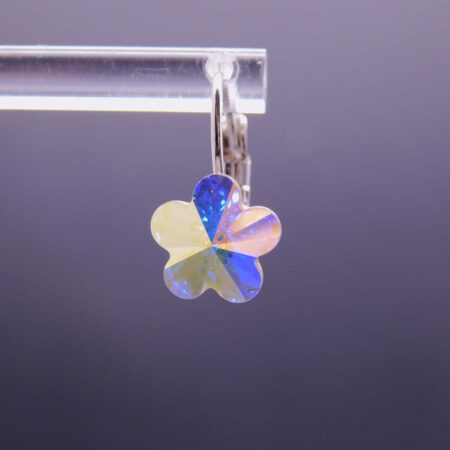 Náušnice s komponentem Swarovski® Pomněnka vel. 10 na klapce AB - Obrázek 3