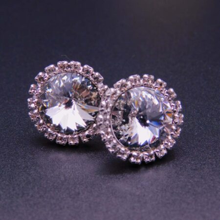 Náušnice s komponentem Swarovski® puzeta s rivoli CR vel. 12 osázenou štrasem