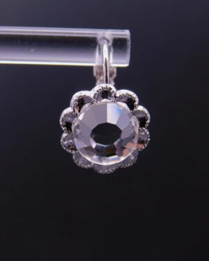 Náušnice s komponentem Swarovski® šatonová růže v kytce/ klapka