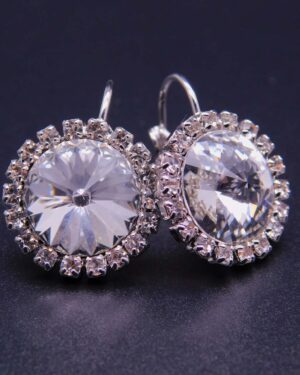 Náušnice s komponentem Swarovski® rivoli CR vel. 12 osázená štrasem/ klapka