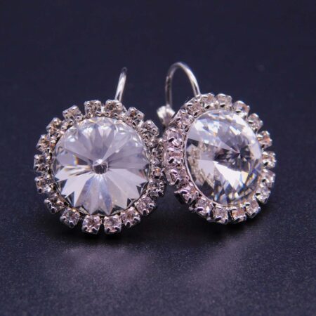 Náušnice s komponentem Swarovski® rivoli CR vel. 12 osázená štrasem/ klapka