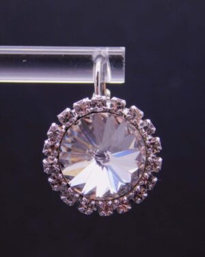 Náušnice s komponentem Swarovski® rivoli CR vel. 12 osázená štrasem/ klapka