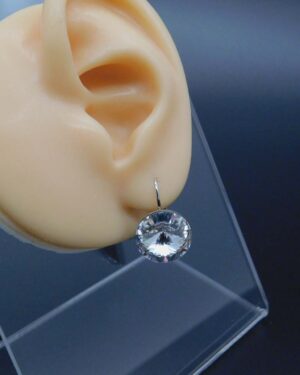 Náušnice s komponentem Swarovski® Rivoli vel. 14 na klapce Crystal