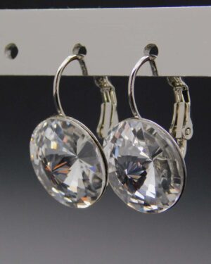 Náušnice s komponentem Swarovski® Rivoli vel. 14 na klapce Crystal