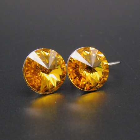 Náušnice s komponentem Swarovski® Rivoli vel. 14 na klapce Sunflower
