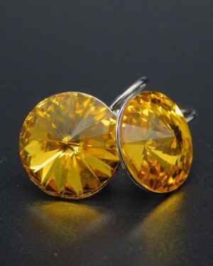 Náušnice s komponentem Swarovski® Rivoli vel. 14 na klapce Sunflower