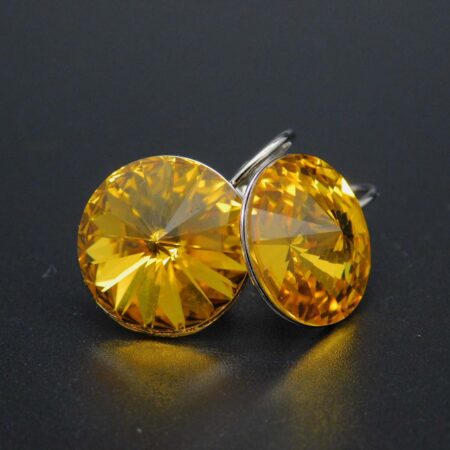 Náušnice s komponentem Swarovski® Rivoli vel. 14 na klapce Sunflower - Obrázek 3