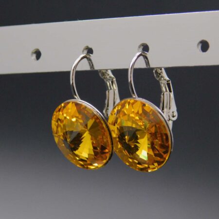 Náušnice s komponentem Swarovski® Rivoli vel. 14 na klapce Sunflower - Obrázek 2
