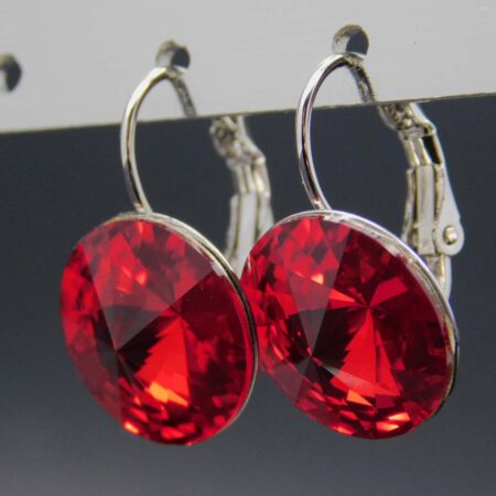 Náušnice s komponentem Swarovski® Rivoli vel. 14 na klapce Light Siam - Obrázek 3