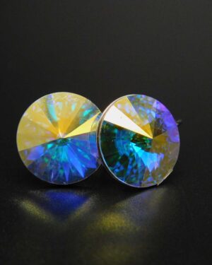 Náušnice s komponentem Swarovski® Rivoli vel. 14 na klapce AB