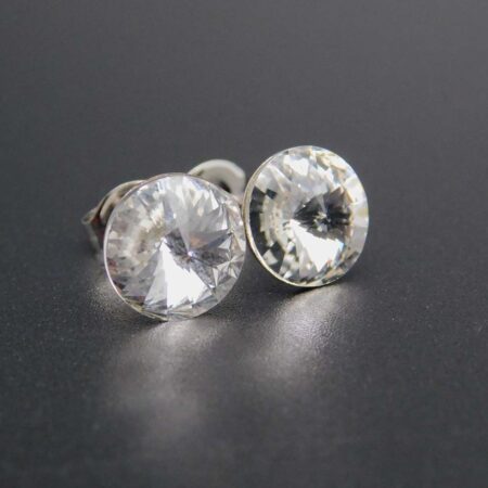 Náušnice s komponentem Swarovski® Rivoli vel. 8 na puzetě Crystal