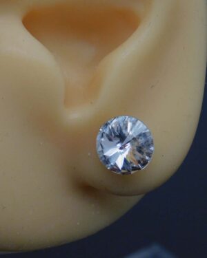 Náušnice s komponentem Swarovski® Rivoli vel. 8 na puzetě Crystal