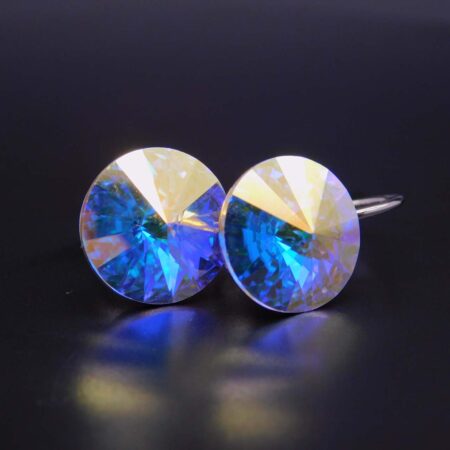 Náušnice s komponentem Swarovski® Rivoli vel. 12 na klapce AB - Obrázek 2