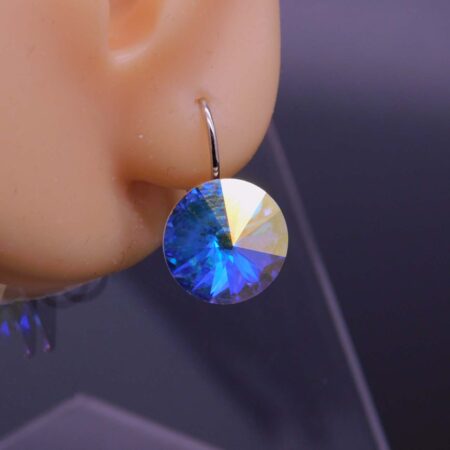 Náušnice s komponentem Swarovski® Rivoli vel. 12 na klapce AB - Obrázek 3