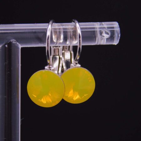 Náušnice s komponentem Swarovski® Rivoli vel. 8 na klapce Yellow opal - Obrázek 3
