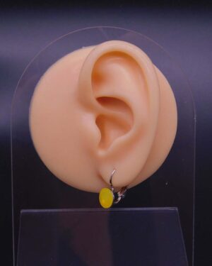 Náušnice s komponentem Swarovski® Rivoli vel. 8 na klapce Yellow opal