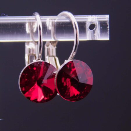 Náušnice s komponentem Swarovski® Rivoli vel. 8 na klapce Siam - Obrázek 3