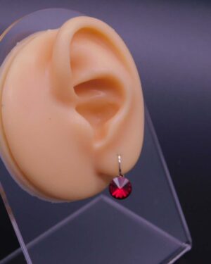 Náušnice s komponentem Swarovski® Rivoli vel. 8 na klapce Siam