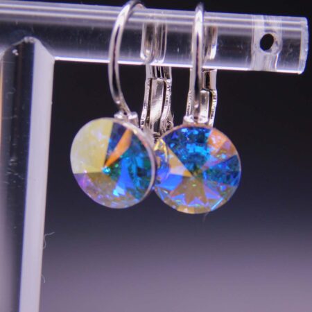 Náušnice s komponentem Swarovski® Rivoli vel. 8 na klapce AB - Obrázek 2