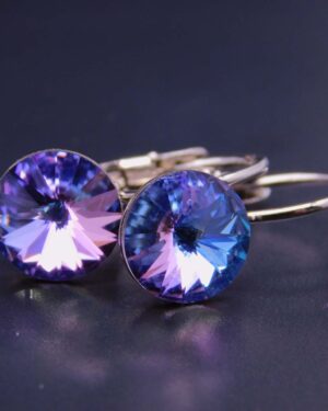 Náušnice s komponentem Swarovski® Rivoli vel. 8 na klapce Vitrail Light