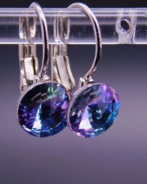 Náušnice s komponentem Swarovski® Rivoli vel. 8 na klapce Vitrail Light