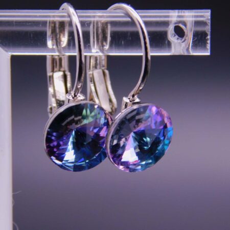Náušnice s komponentem Swarovski® Rivoli vel. 8 na klapce Vitrail Light - Obrázek 4