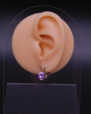 Náušnice s komponentem Swarovski® Rivoli vel. 8 na klapce Violet