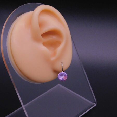 Náušnice s komponentem Swarovski® Rivoli vel. 8 na klapce Violet - Obrázek 5