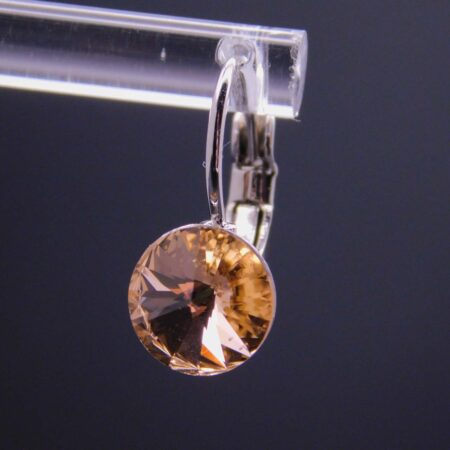 Náušnice s komponentem Swarovski® Rivoli vel. 8 na klapce Light Peach - Obrázek 4